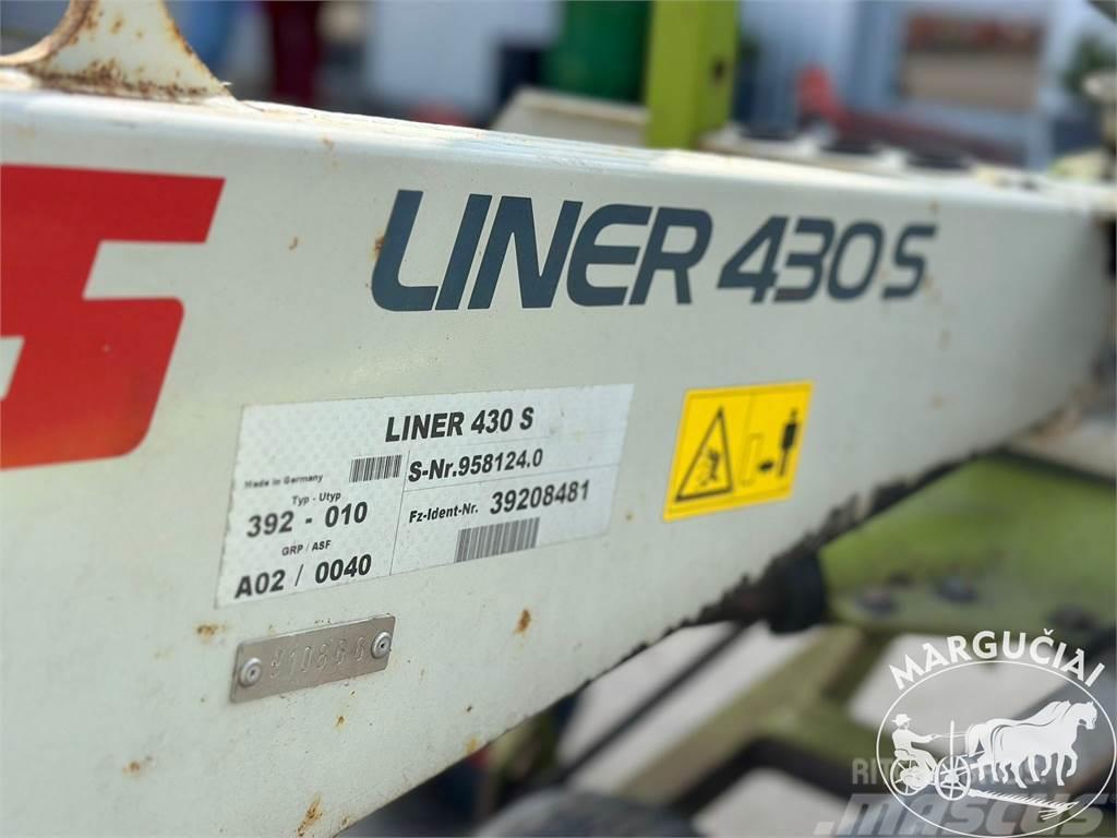 CLAAS Liner 430S, 4,2 m. Šieno grėbliai ir vartytuvai