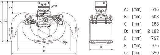 DMS SG3535 inkl. Rotator Sortiergreifer - NEU Griebtuvai