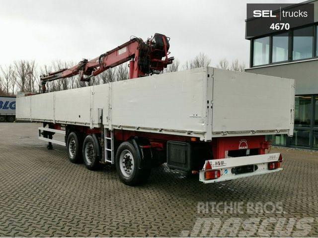  H&amp;W / MKG Kran / Lenkachse / Liftachse Bortinių sunkvežimių priekabos su nuleidžiamais bortais