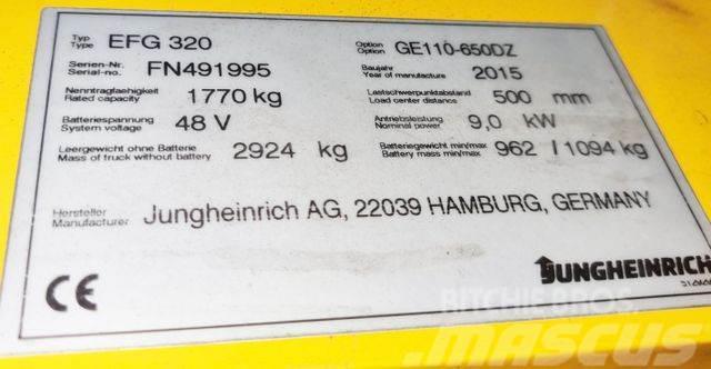 Jungheinrich EFG320 - 6.5 M HUBHÖHE -TRIPLEX - BATTERIE 82% Šakiniai krautuvai - Kita