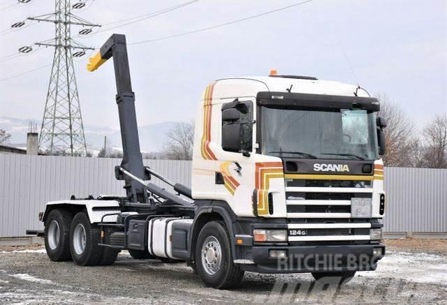 Scania R124 470 Abrollkipper *6x2* Top Zustand ! Sunkvežimiai su keliamuoju kabliu