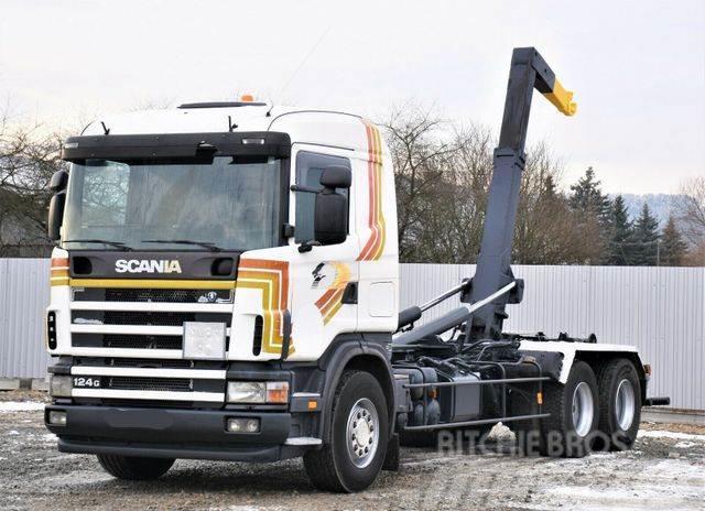 Scania R124 470 Abrollkipper *6x2* Top Zustand ! Sunkvežimiai su keliamuoju kabliu