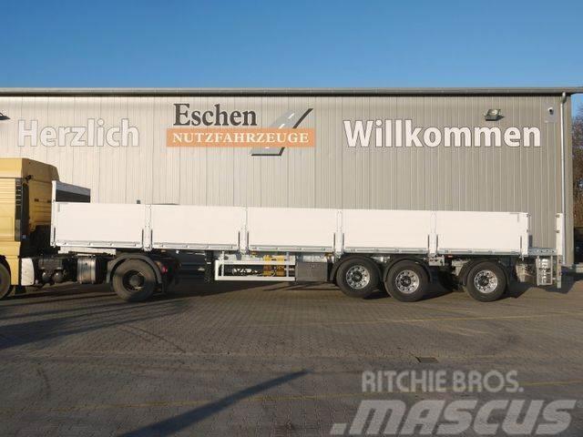 Schröder 12,85m*Rollkran-Kran*Pritsche Lenkachse Bortinių sunkvežimių priekabos su nuleidžiamais bortais