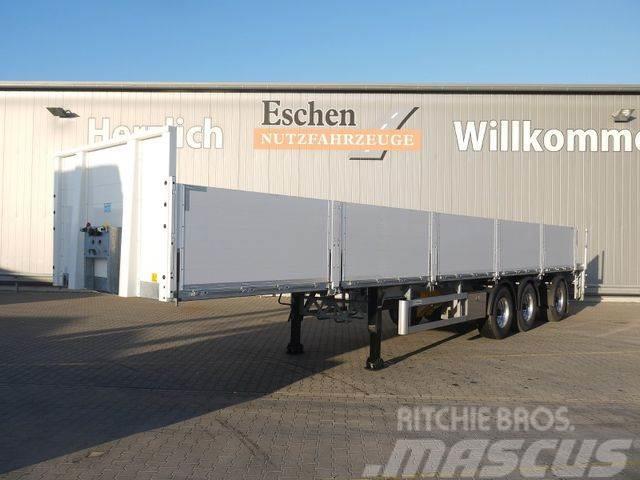 Schröder 12,85m*Rollkran-Kran*Pritsche Lenkachse Bortinių sunkvežimių priekabos su nuleidžiamais bortais