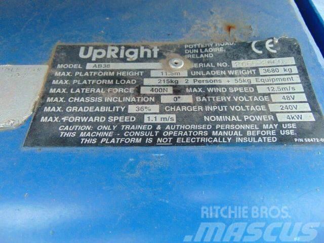 UpRight AB 38 work plattform vin 065 Didelių aukščių keltuvai-krautuvai