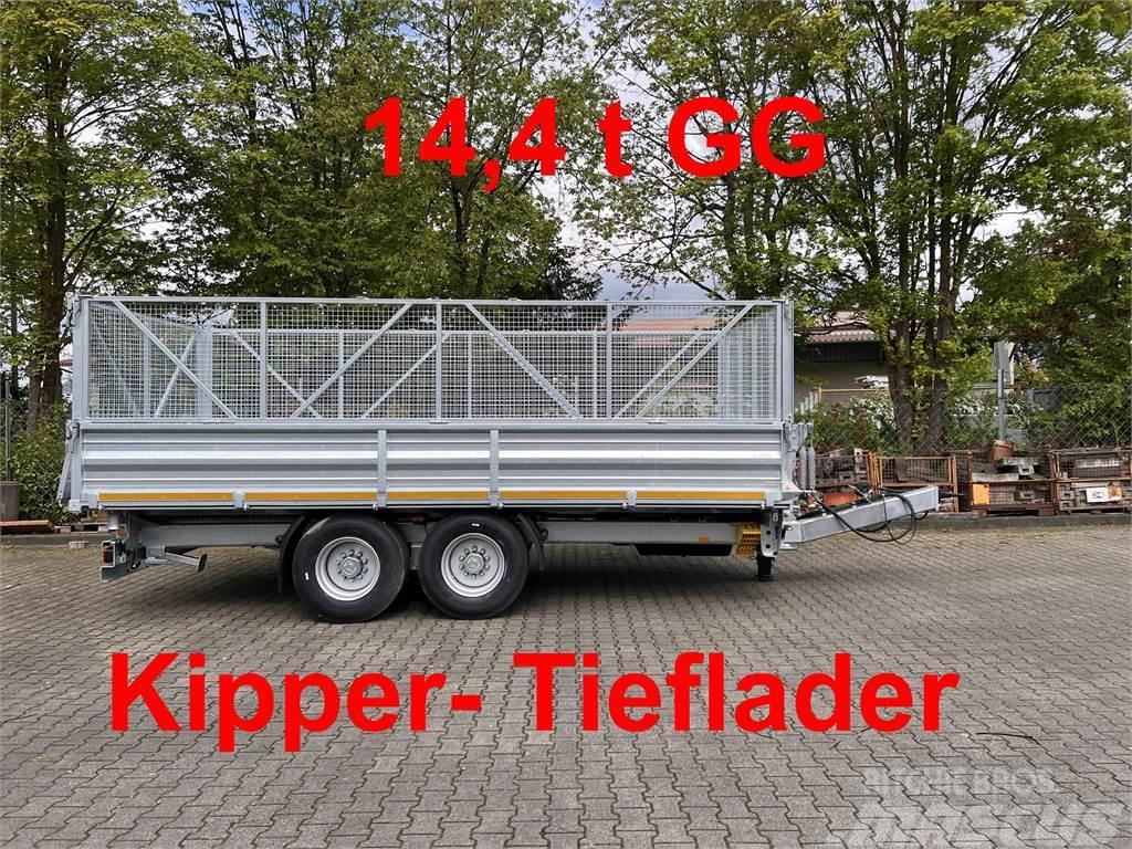 Möslein TTD 14 5,70 m 14 t Tandem- Kipper Tieflader 5,70 Savivartės priekabos