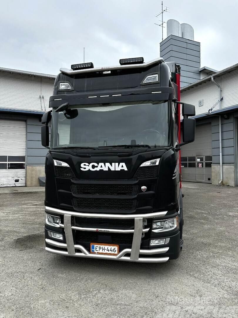 Scania R500 6x2 Priekabos su tentu