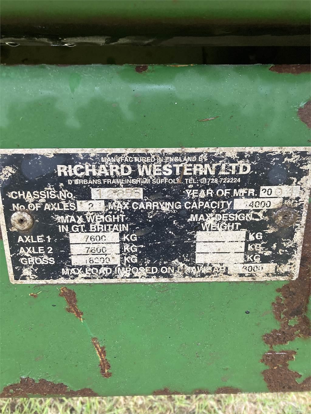Richard Western ENSILAGEVAGN Kiti krovimo ir kasimo mechanizmai ir jų priedai