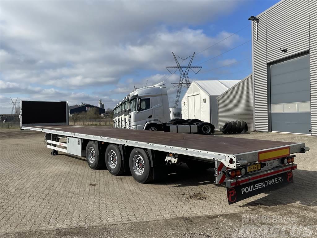 Hangler 3-aks mega 13,60m Bortinių sunkvežimių priekabos su nuleidžiamais bortais