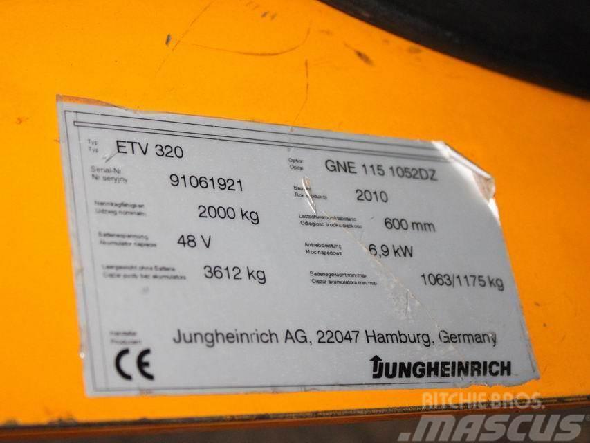 Jungheinrich ETV 320 GNE115-1052DZ Šakiniai krautuvai su prailgintu keltuvu