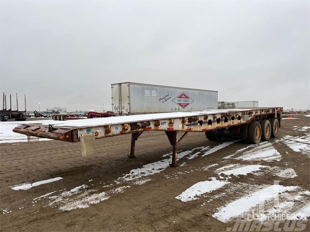 Aspen 44 ft Tri/A Flatbed Bortinių sunkvežimių priekabos su nuleidžiamais bortais