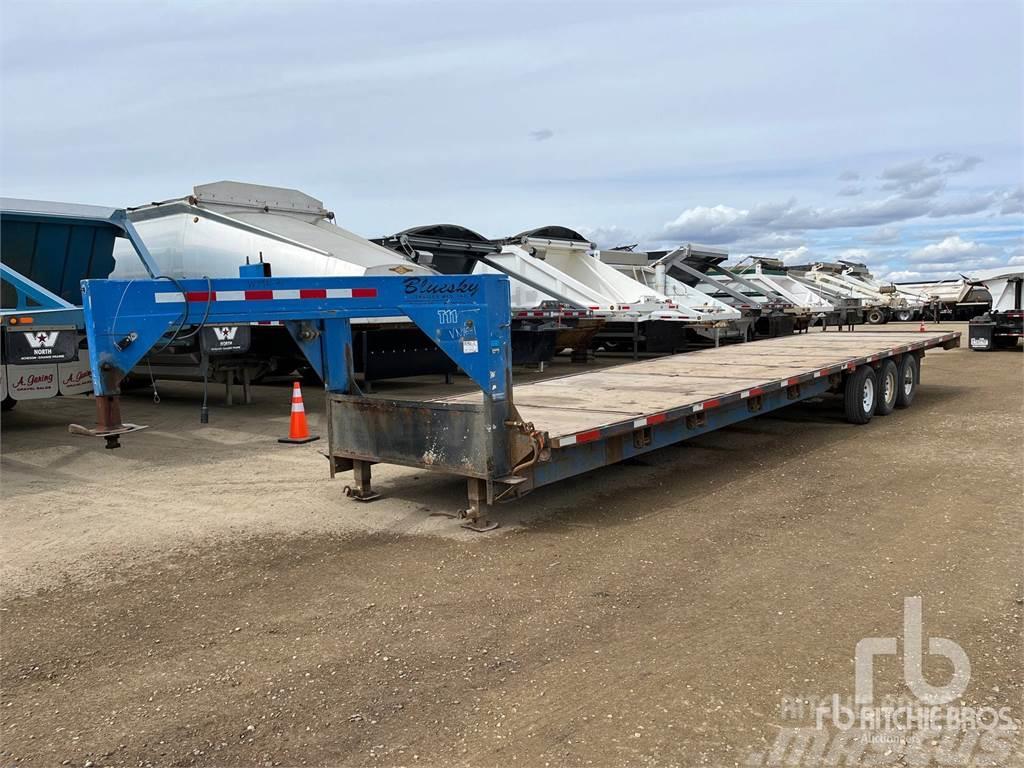 BLUESKY 38 ft Tri/A Gooseneck Bortinių sunkvežimių priekabos su nuleidžiamais bortais