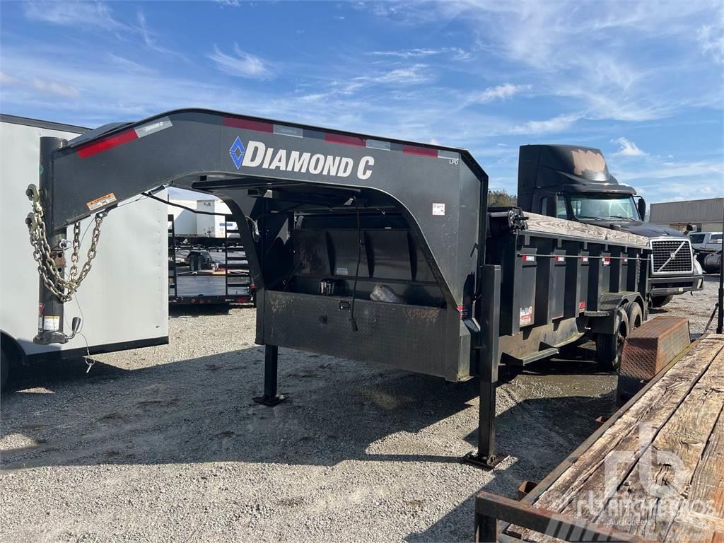 Diamond C 18 ft T/A Gooseneck Dump Autovežių priekabos