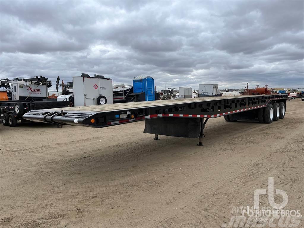 SCONA 50 ton 53 ft Tri/A Flatbed Bortinių sunkvežimių priekabos su nuleidžiamais bortais