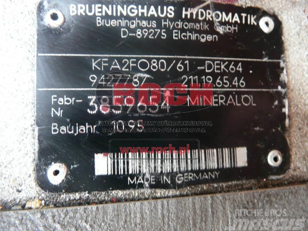 Brueninghaus Hydromatik KFA2F080/61-DEK64 9427787 211.19.65.46 Hidraulikos įrenginiai