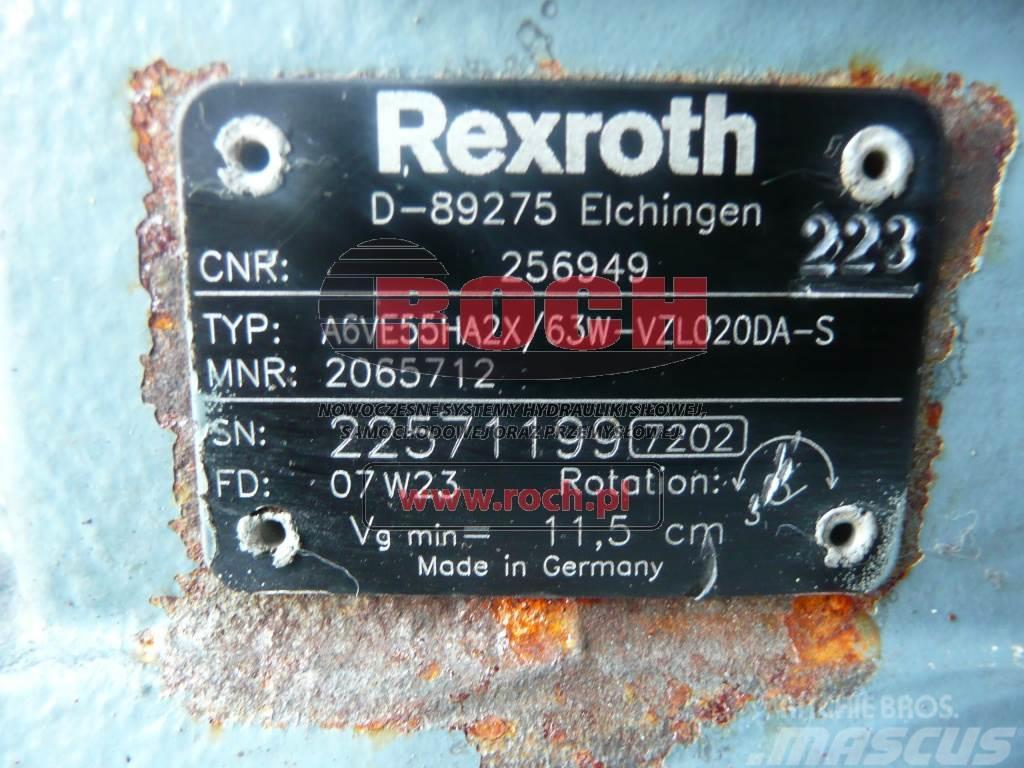 Rexroth A6VE55HA2X/63W-VZL020DA-S 2065712 256949 Varikliai