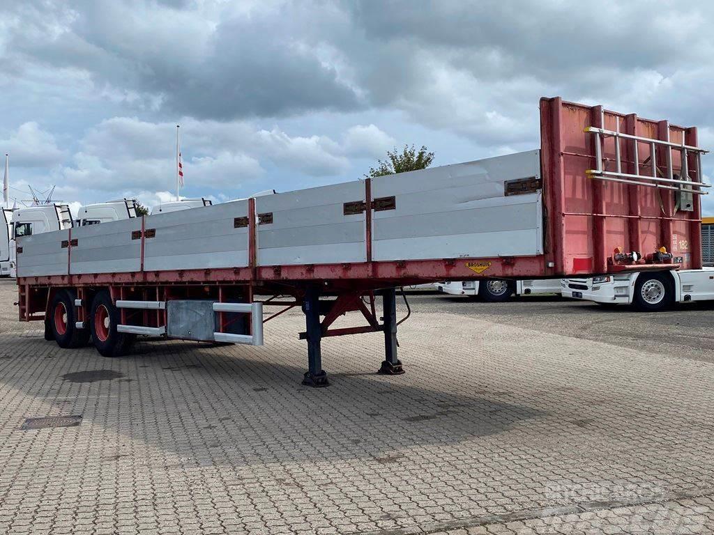 Broshuis 2-aks 12,70m Bortinių sunkvežimių priekabos su nuleidžiamais bortais