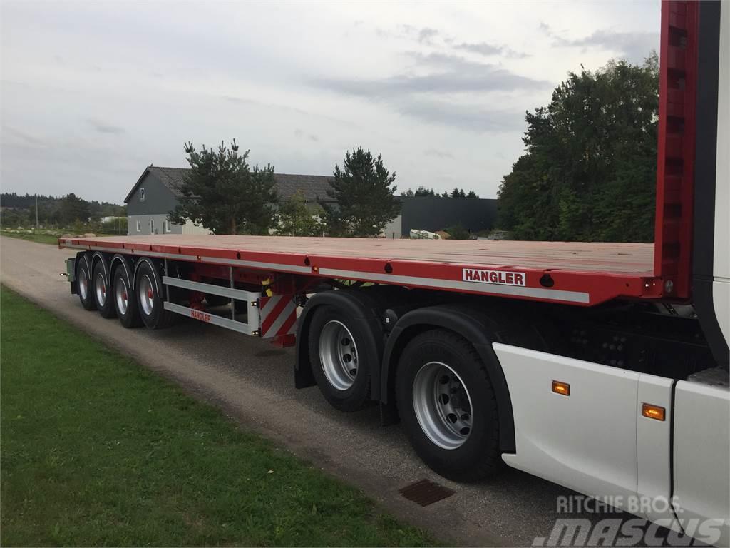 Hangler SVS 480 RH 200 4 akslet sværlast ligeud trailer Bortinių sunkvežimių priekabos su nuleidžiamais bortais
