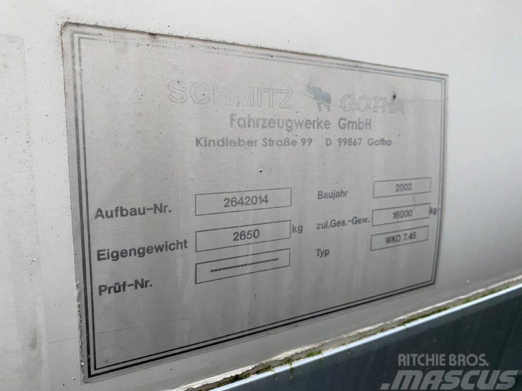 Schmitz WKO 7450 mm veksellad Dėžės