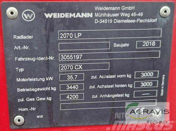 Weidemann 2070 CX LP Naudoti ratiniai krautuvai