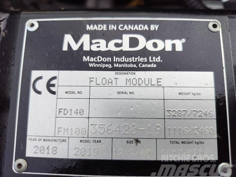 MacDon FD 140 Derliaus nuėmimo kombainų priedai