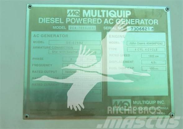 MultiQuip WHISPERWATT DCA70SSJU4I Dujų generatoriai